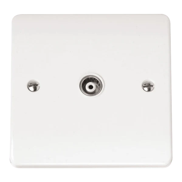 Click Scolmore Mode 45A Single Isolated Coaxel Socket Polar White - CMA158