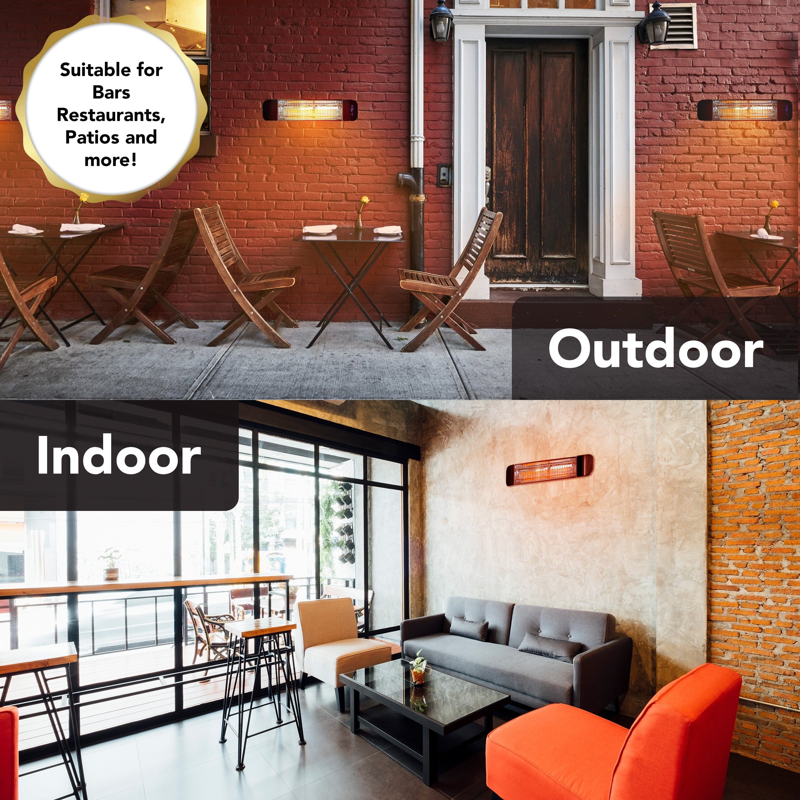 Devola 2.4kW Wi-Fi Patio Radiant Heater ( No Plug - Installed Product ) - DVPH24BEP - Return Unit - Image 4