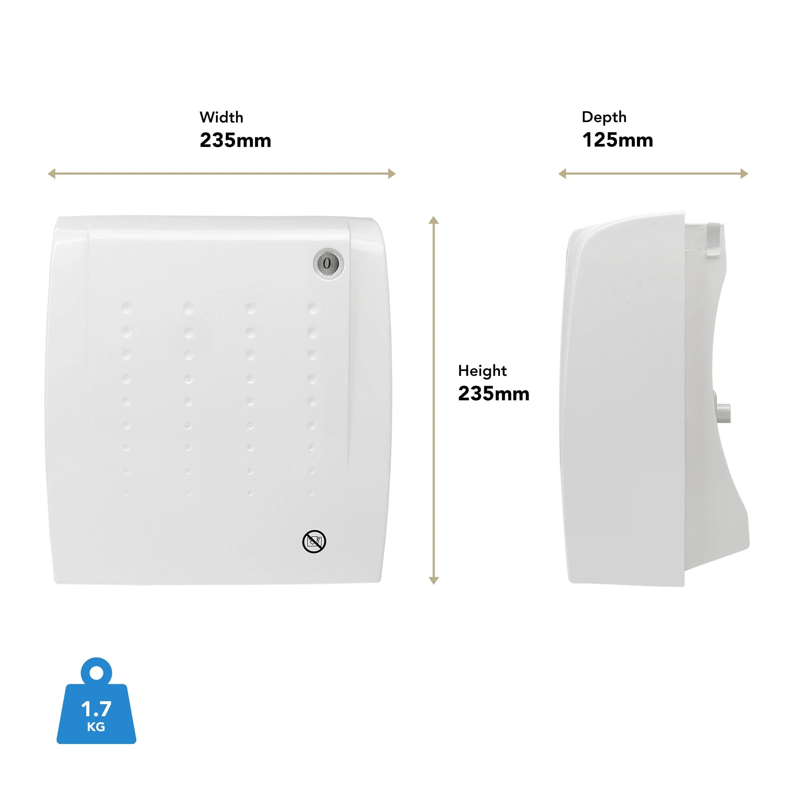 Devola 2kW Bathroom Heater White IP23 - DVBH20W - Return Unit - Image 3