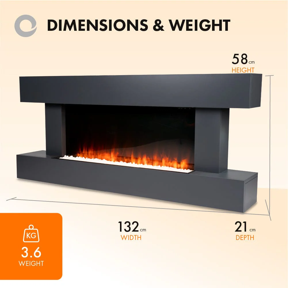 Devola Dorking 2kW Electric Fireplace Suite – DVWF202GW - Return Unit - Image 3