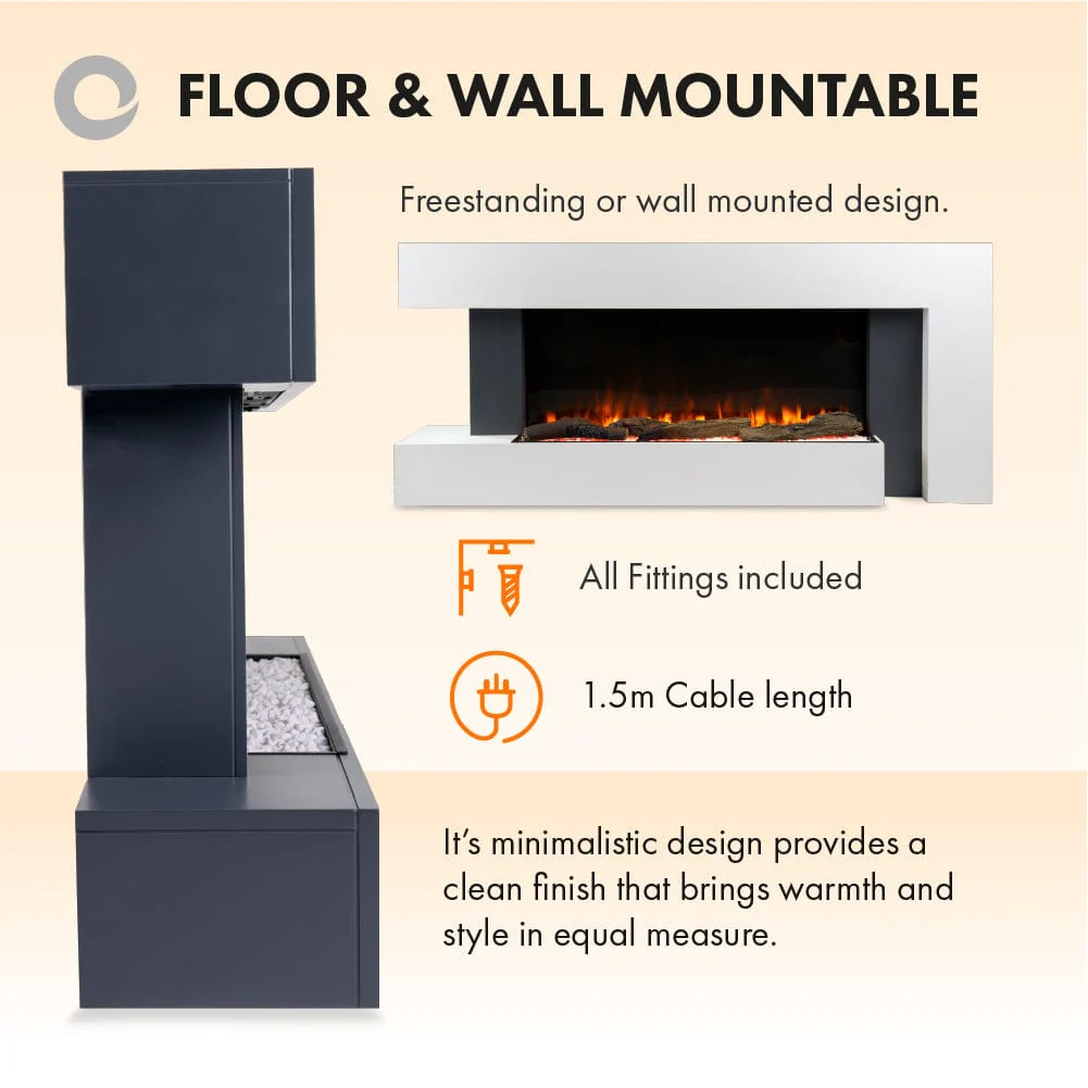 Devola Dorking 2kW Electric Fireplace Suite – DVWF202GW - Return Unit - Image 5
