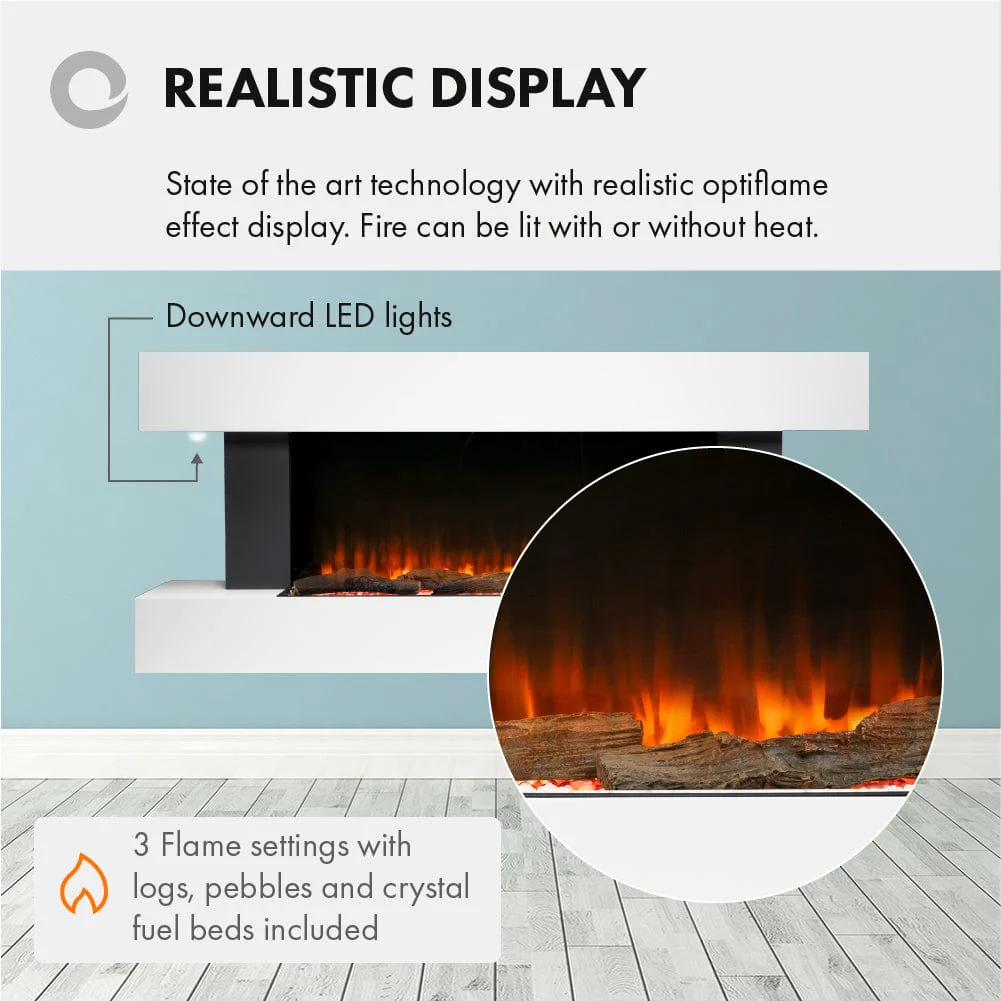 Devola Haslemere 2kW Optiflame Effect Electric Fireplace Suite – DVWF201GW - Return Unit - Image 4