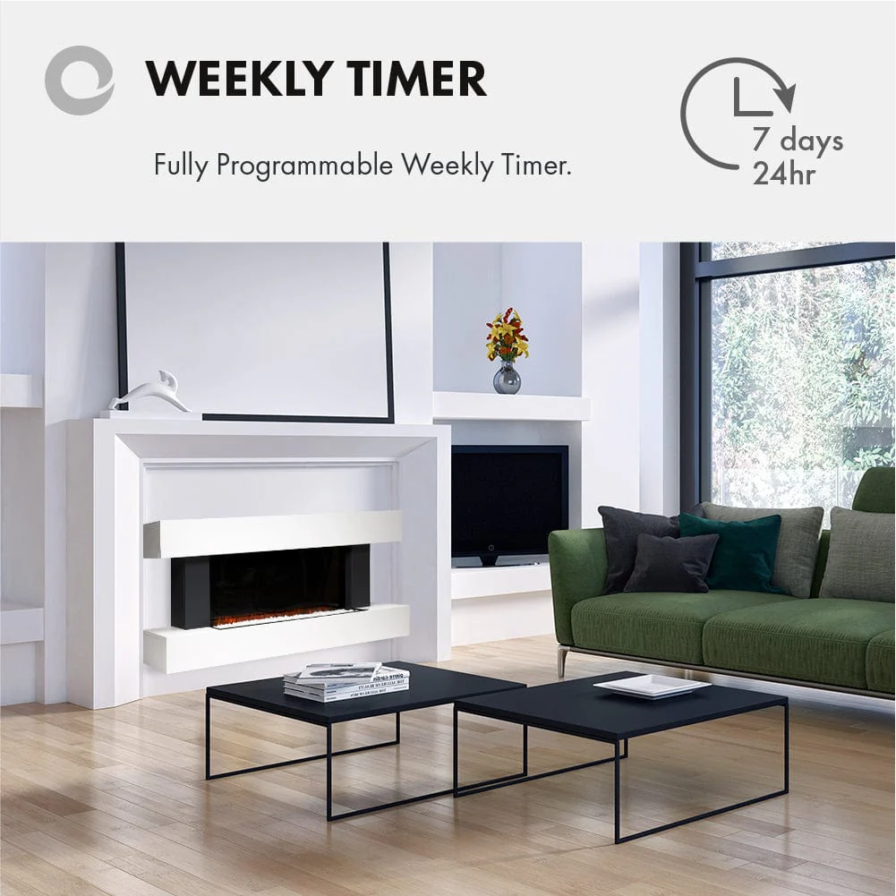 Devola Haslemere 2kW Optiflame Effect Electric Fireplace Suite – DVWF201GW - Return Unit - Image 9