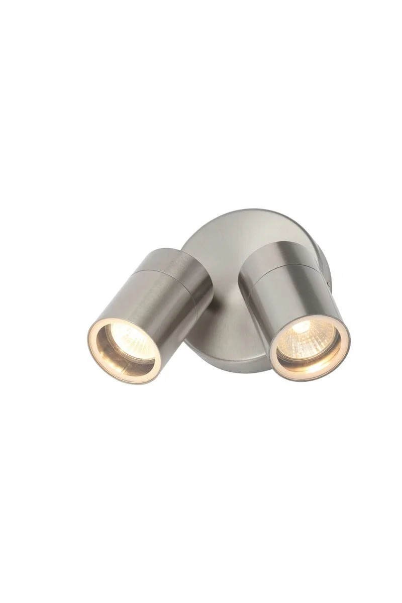 Forum Leto Adjustable Twin GU10 Spotlight IP65 - Stainless Steel - ZN-34018-SST