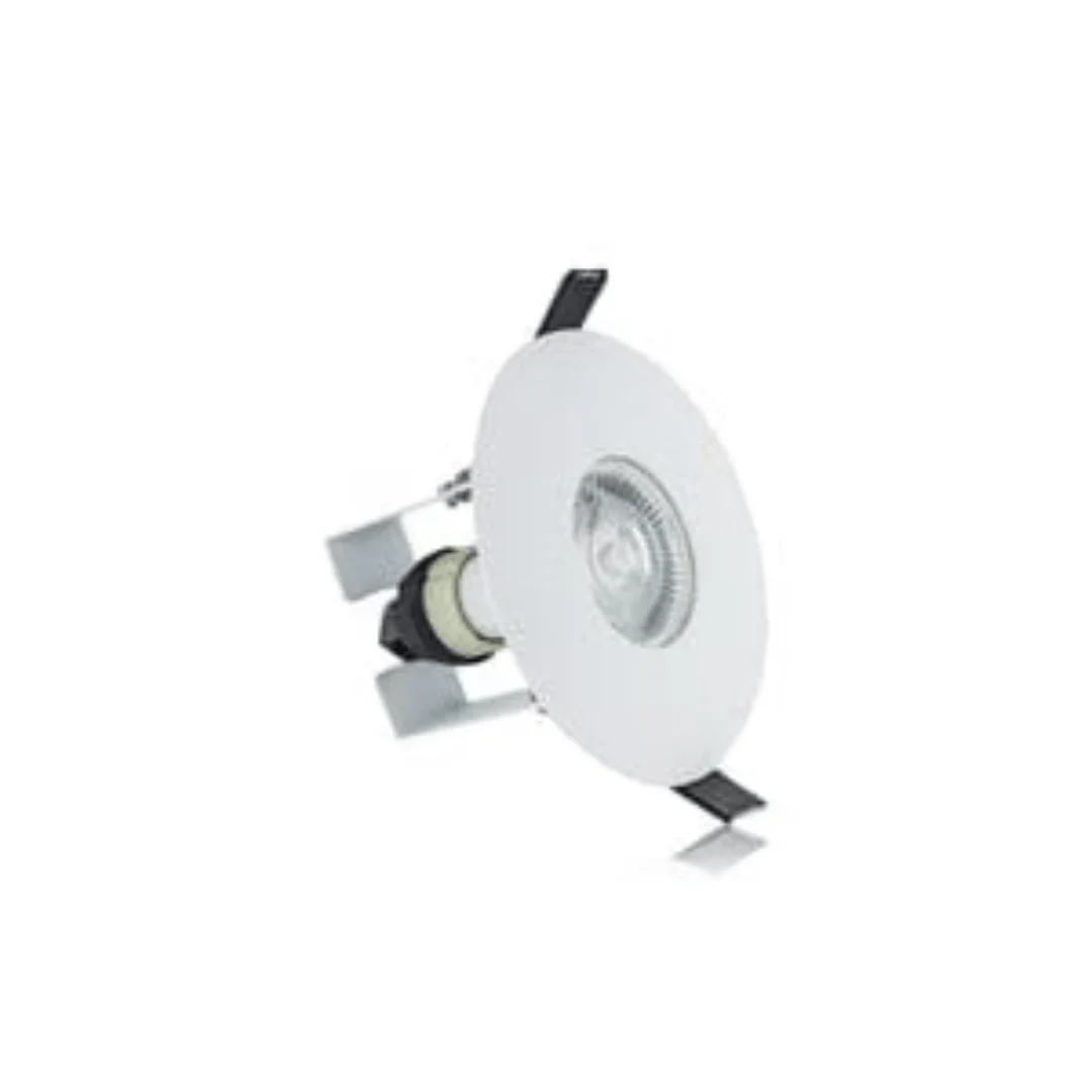 Integral Evofire IP65 Round white 70-100mm cutout Downlight with GU10 Holder & Insulation Guard - ILDLFR70D013