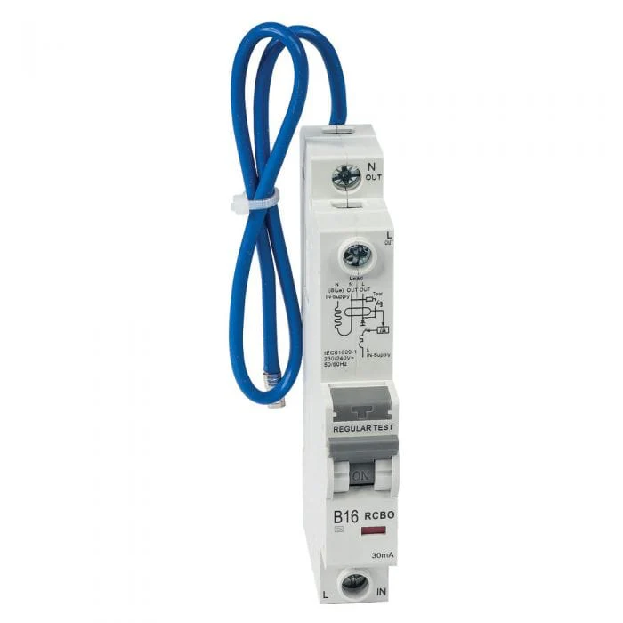 Lewden 40A Single Pole 1 Module B Curve 6kA 30mA Type A RCBO - RCBO-40-30-SPA