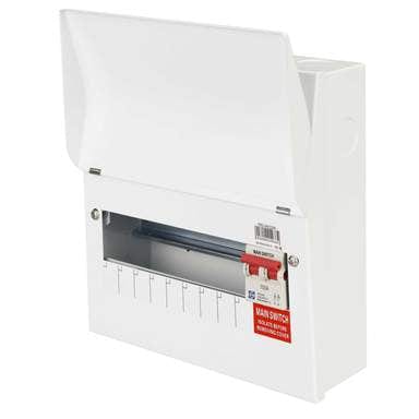 Lewden 8 + 1 Way 100A Isolator Incomer Metal Clad Consumer Unit - PRO-MX10M