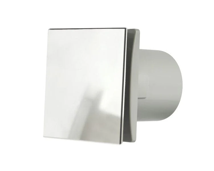 Manrose DECO150TC 150mm (6inch.) Bathroom Extractror Fan with Integral Timer & Aluminium Front Cover - Return Unit