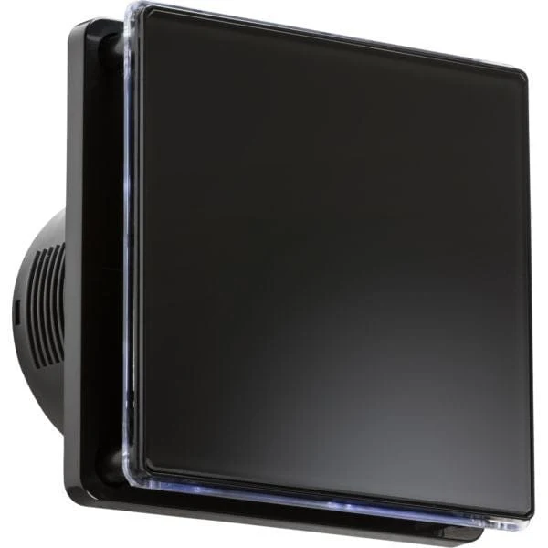 Knightsbridge 100mm/4 inch LED Backlit Extractor Fan with Overrun Timer - Black - EX005T
