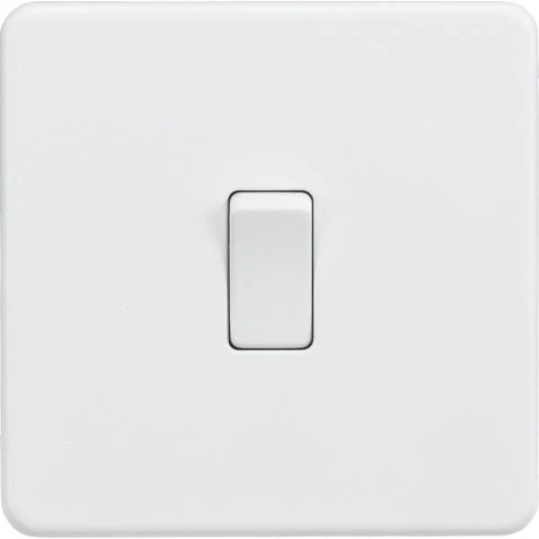 Knightsbridge Screwless 10AX 1G intermediate switch - Matt white - SF1200MW