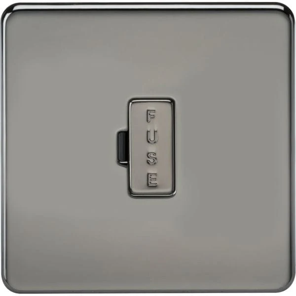 MLA Knightsbridge 13A Fused Spur Unit Black Nickel - SF6000BN