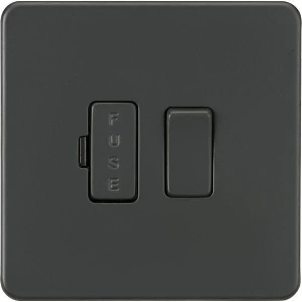 Knightsbridge Screwless 13A Switched Fused Spur Unit - Anthracite - SF6300AT