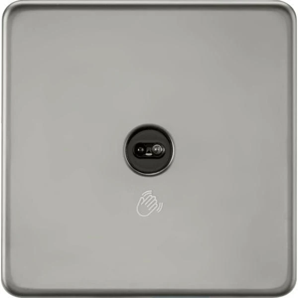 MLA Knightsbridge 230V 1G 1-Way Touchless Switch Black Nickel - SFTS1BN
