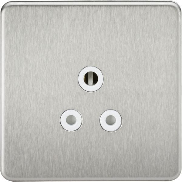 MLA Knightsbridge 5A UnSocket Brushed Chrome W/White Insert - SF5ABCW