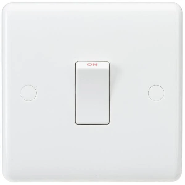 Knightsbridge Curved edge 20A DP Switch - White - CU8341