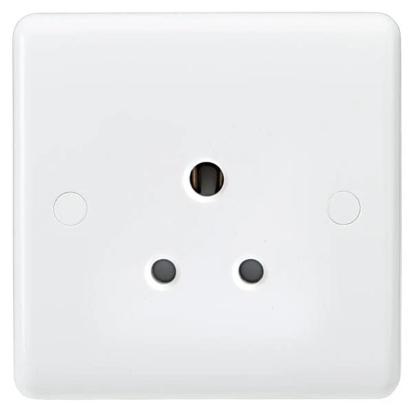 MLA Knightsbridge Curved Edge 5A Unswitched Round Pin Socket - CU5U