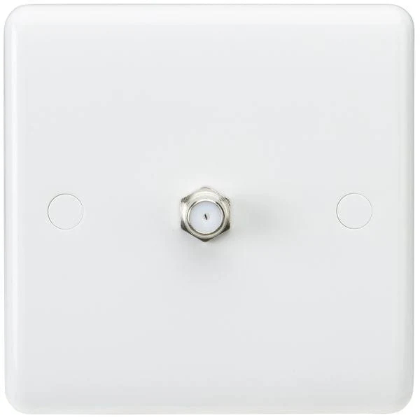 MLA Knightsbridge Curved Edge Sat TV Outlet (Non-Isolated) - CU0150