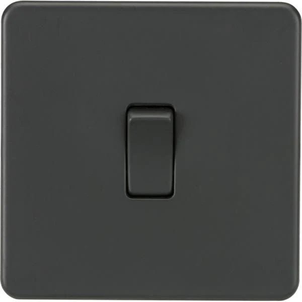Knightsbridge Screwless 10AX 1G 2-Way Switch - Anthracite - SF2000AT