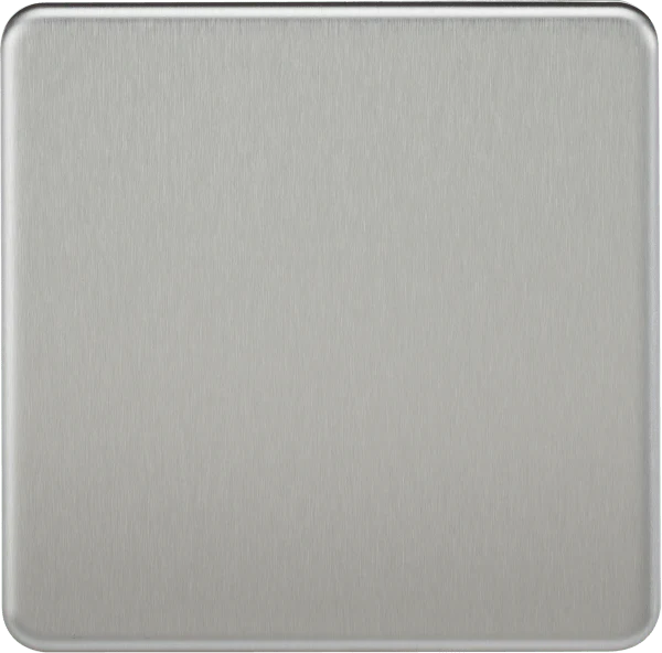MLA Knightsbridge Screwless 1G Blanking Plate Brushed Chrome - SF8350BC