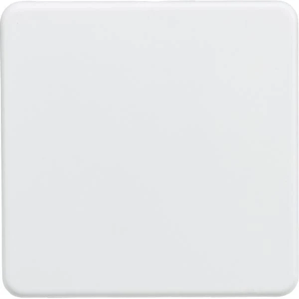 Knightsbridge Screwless 1G Blanking Plate - Matt White - SF8350MW