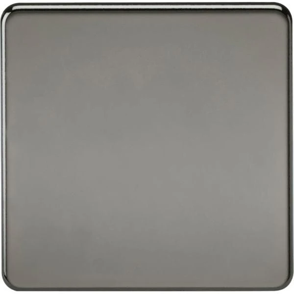 MLA Knightsbridge Screwless 2G Blanking Plate Black Nickel - SF8360BN