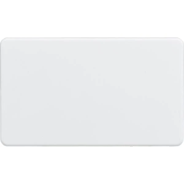 Knightsbridge Screwless 2G Blanking Plate - Matt White - SF8360MW