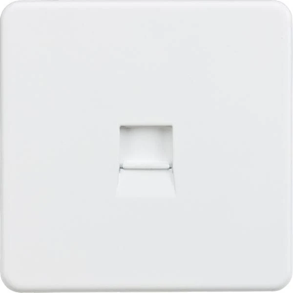 Knightsbridge Screwless Telephone Extension Socket - Matt White - SF7400MW
