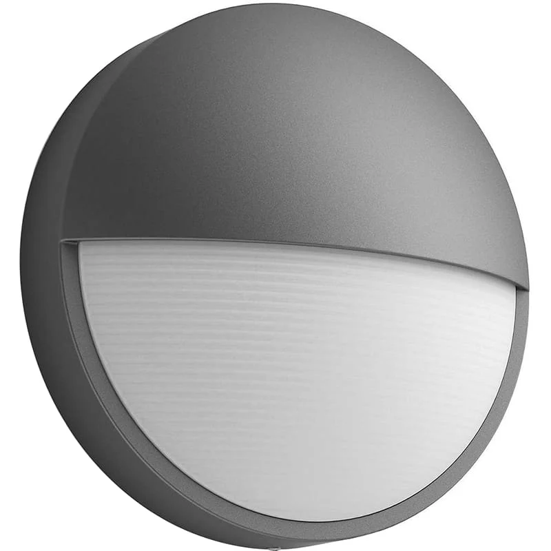 Philips Capricorn 6W Round Integrated LED Outdoor Wall Light Grey - Warm White - 164559316