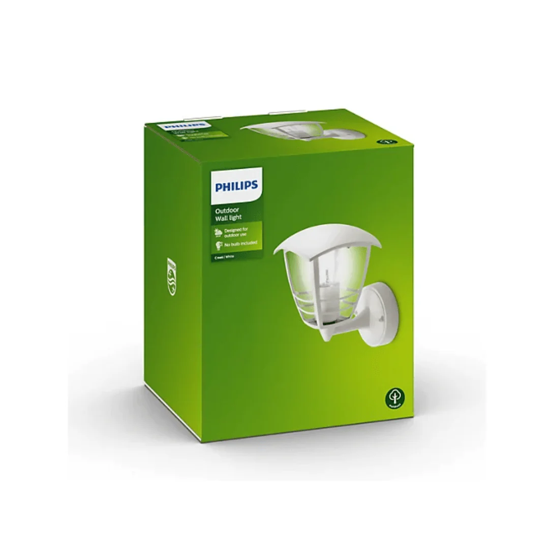 Philips Creek Wall Lantern White 1x60W 230V (up) - 915002789602 - 153803116 - Image 3
