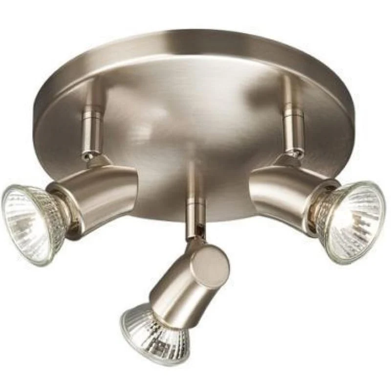 Philips Kinja 3x GU10 Ceiling Round Plate Spot Light Nickel - 5449317PN