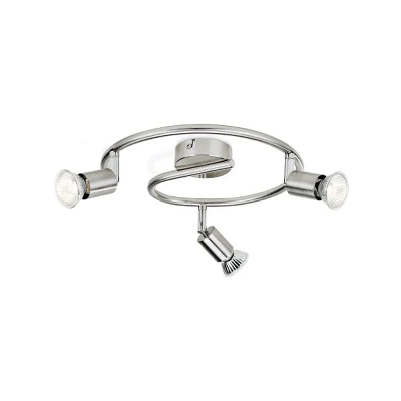 Philips Limbali 4x GU10 Ceiling Spiral Spotlight Bar Nickel - 50303/17/E7