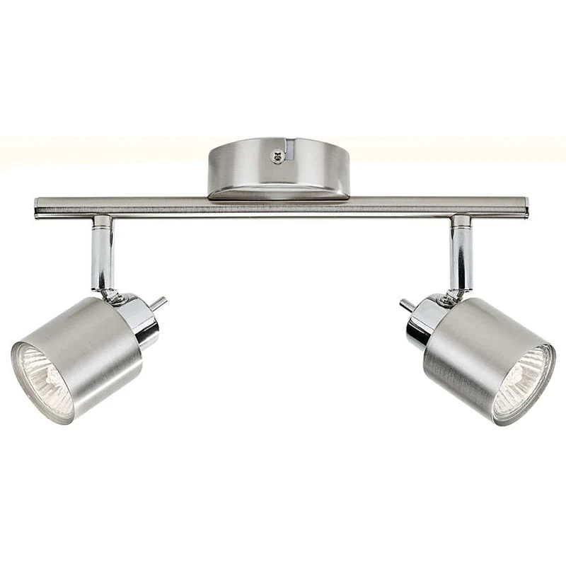 Philips Meranti 2x GU10 Ceiling Spotlight Bar Matt Chrome - 50312/17/E7