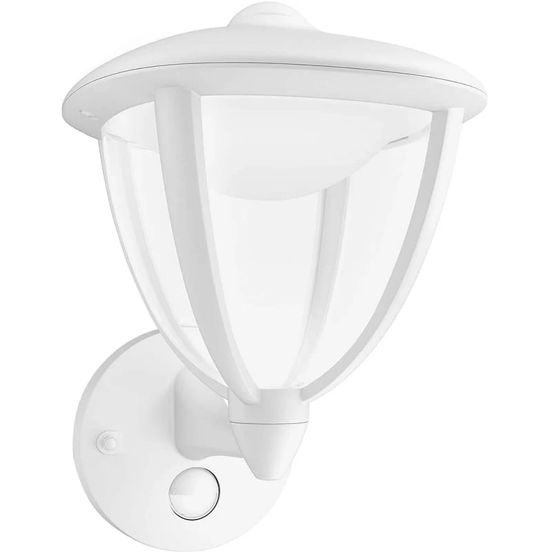 Philips Robin 4.5W Integrated LED Outdoor Wall Lantern with PIR White - Warm White - 154793116