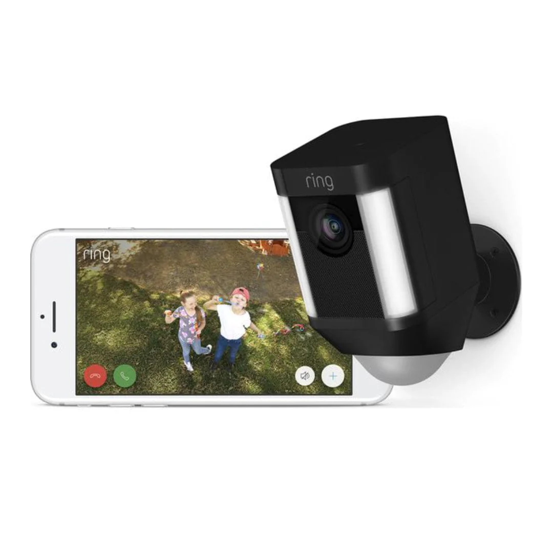 Ring Wireless Smart Spotlight Camera - Black - 8SB1S7-BEU0 - Image 2