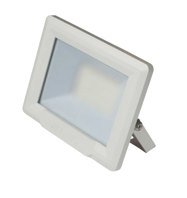 Robus HiLume 50W LED flood light, IP65, White, 4000K, c/w 1m flex - RHL5040-01