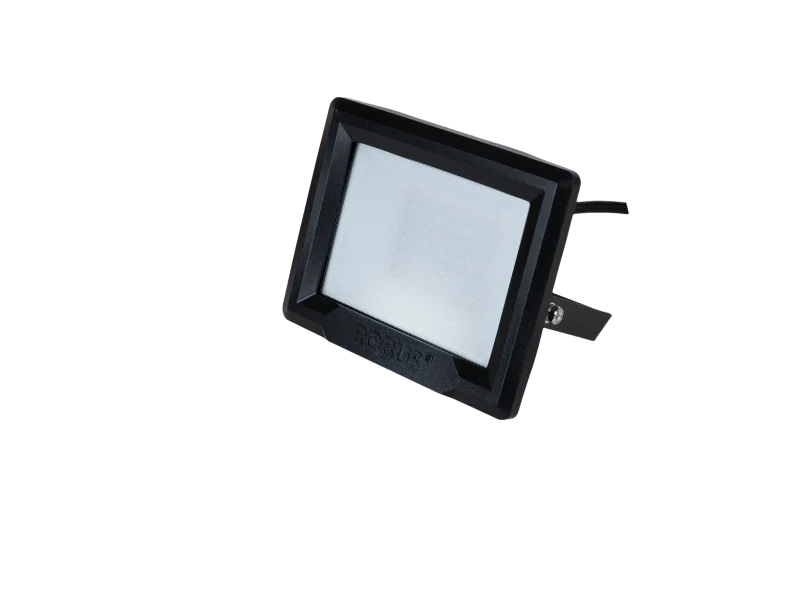 Robus HiLume 20W LED flood light, IP65, Black, 4000K, c/w 1m flex - RHL2040-04