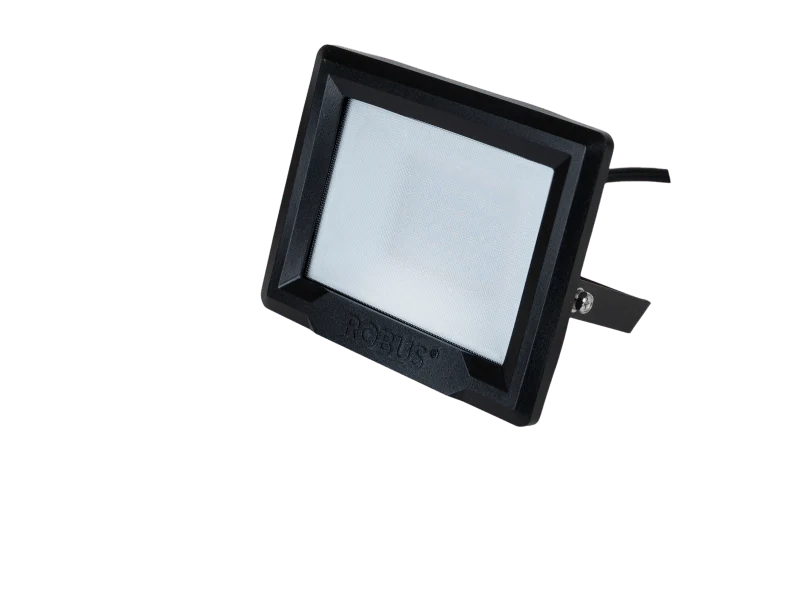Robus HiLume 30W LED flood light, IP65, Black, 4000K, c/w 1m flex - RHL3040-04