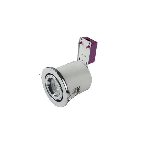 Robus Starling 50W Mains Voltage Die Cast Fire Rated Downlight, Ip20, 106MM, Chrome, Dimmable, Directional - RSF208-03