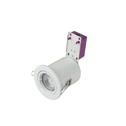 Robus Starling 50W Mains Voltage Die Cast Fire Rated Downlight, Ip20, 91MM, White - RSF201-01