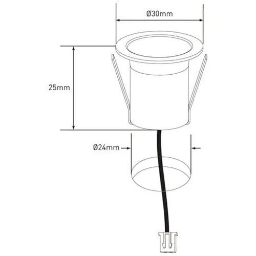 Robus VITA 1.8W Blue LED Circular IP68 Deck Lights With 5 Fittings Kit - R3LED5S-07 - Image 2