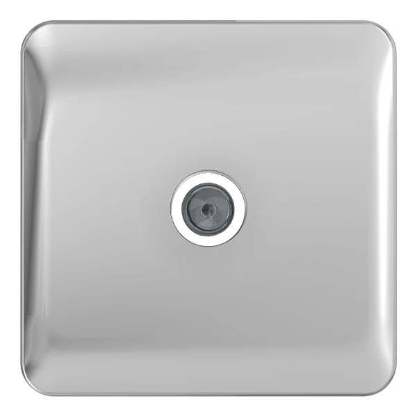 Schneider LSD DataTV/FMSingle Direct Con White Insert - Polished Chrome - GGBL7010WPC