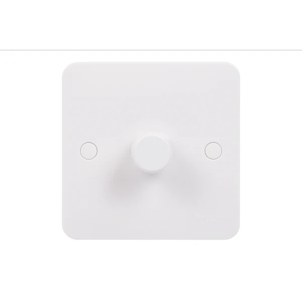 Schneider LWM 1G 2W Universal 400W/VA Dimmer - White - GGBL6012CS