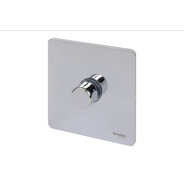 Schneider USFP 1G 2W 400W/VA Dimmer - Polished Chrome - GU6412CPC