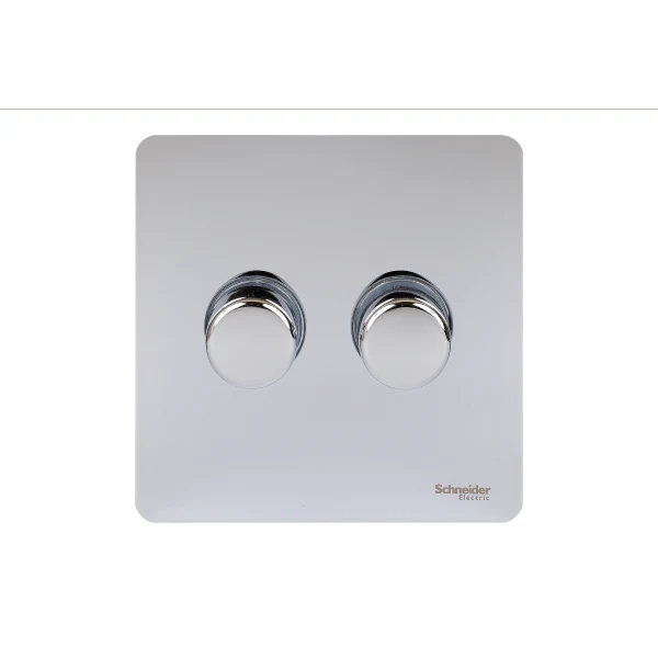 Schneider USFP 2G 2W 250W/VA Dimmer Switch Polished Chrome - GU6422CPC