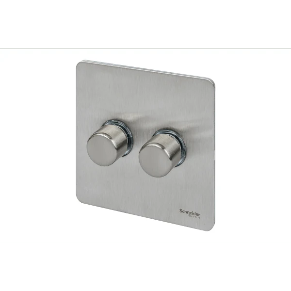Schneider USFP 2G 2W 250W/VA Dimmer - Stainless Steel - GU6422CSS
