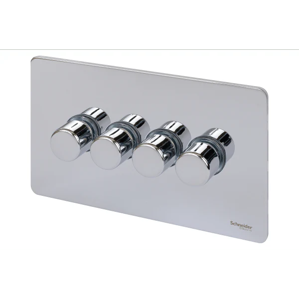 Schneider USFP 4G 2W 250W/VA Dimmer Switch Polished Chrome - GU6442CPC