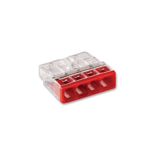 Wago Compact Push Wire Connector 4-Conductor Terminal Block Housing - 2273-204