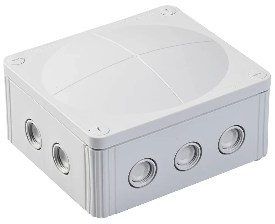 Wiska COMBI Waterproof Junction Box With 5 Pole & 10 Self Sealing Cable Inlets IP66 32A Grey - 10101462